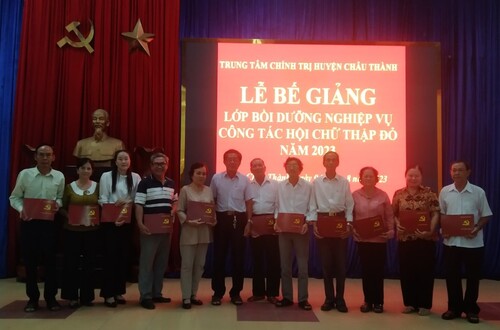 Tập huấn nghiệp vụ công tác Hội Chữ thập đỏ năm 2023 tại huyện Châu Thành