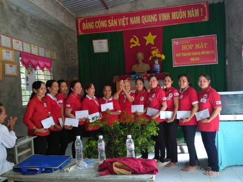 Hội Chữ Thập đỏ huyện Mỏ Cày Nam vận động được 1223 đơn vị máu 