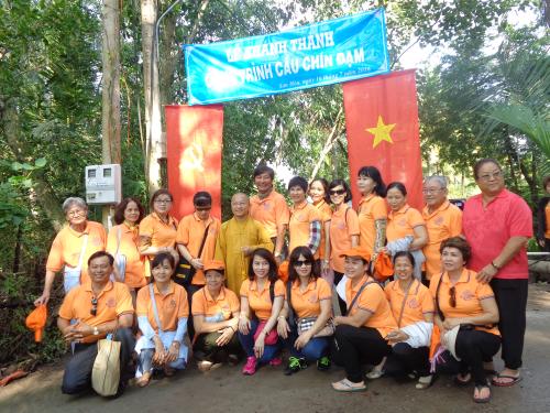 Hội Chữ thập đỏ tỉnh Bến Tre phối hợp bàn giao cầu nông thôn tại huyện Châu Thành