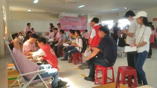 Hiến máu tình nguyện tại Ngày hội gia đình C.P Việt Nam - Chi nhánh Đông lạnh Bến Tre