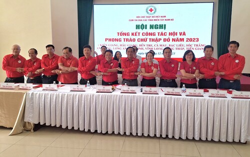 Họp cụm thi đua Hội Chữ thập đỏ các tỉnh miền Tây Nam Bộ  năm 2023 tại tỉnh Bến Tre