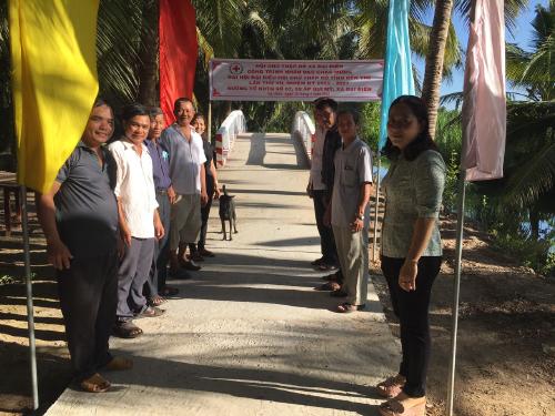 Hội Chữ thập đỏ huyện Thạnh Phú tổ chức lễ khánh thành lộ  giao thông nông thôn xã Đại Điền
