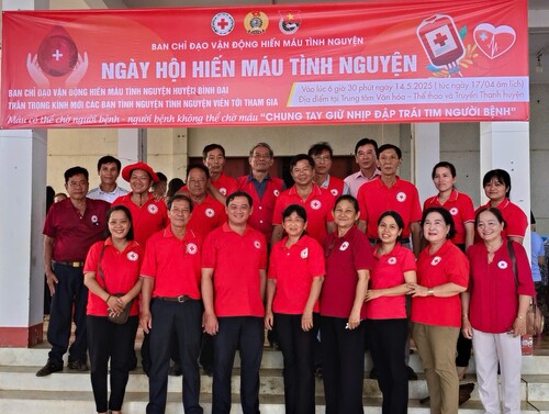Hội Chữ thập đỏ huyện Bình Đại tổ chức đợt Hiến máu tình nguyện lần 3