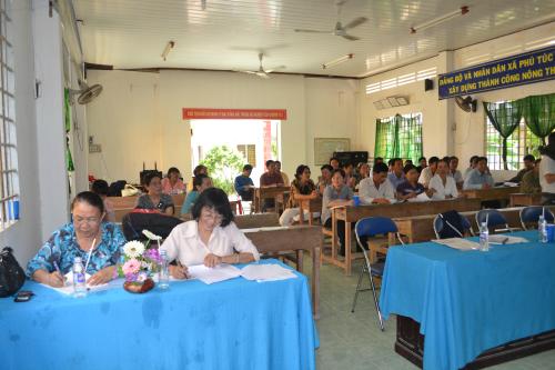 Hội Chữ thập đỏ tỉnh Bến Tre triển khai dự án "Phát triển cộng đồng" tại xã Phú Túc huyện Châu Thành