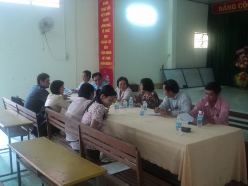 Tổ chức Bánh mì thế giới thăm dự án ở xã Tân Thạch và xã An Khánh (Châu Thành)