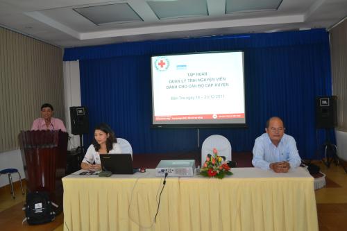 Trung ương Hội Chữ thập đỏ Việt Nam tổ chức Tập huấn Quản lý tình nguyện viên tại tỉnh Bến Tre