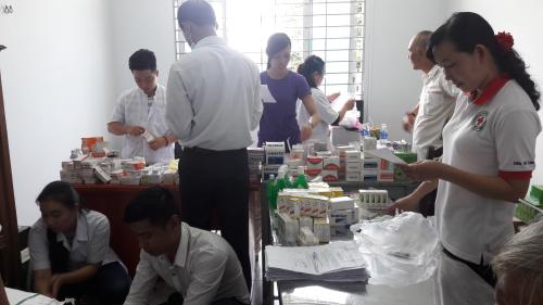  Hội Chữ thập đỏ tỉnh bến Tre tổ chức khám bệnh, tặng quà cho người nghèo xã An Thạnh huyện Mỏ Cày Nam