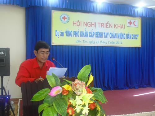 Hội Chữ thập đỏ tỉnh Bến Tre tổ chức hội nghị triển khai dự án truyền thông phòng chống bệnh tay chân miệng