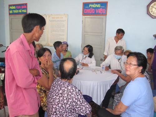 Khám bệnh, cấp thuốc, tặng quà tại xã Phú Túc huyện Châu thành