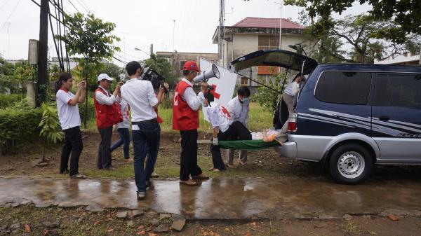 Hội Chữ thập đỏ tỉnh Bến Tre tổ chức thao diễn kỷ niệm ngày sơ cấp cứu thế giới năm 2014